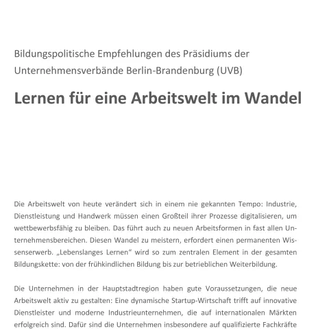 Bildungspolitische Empfehlungen